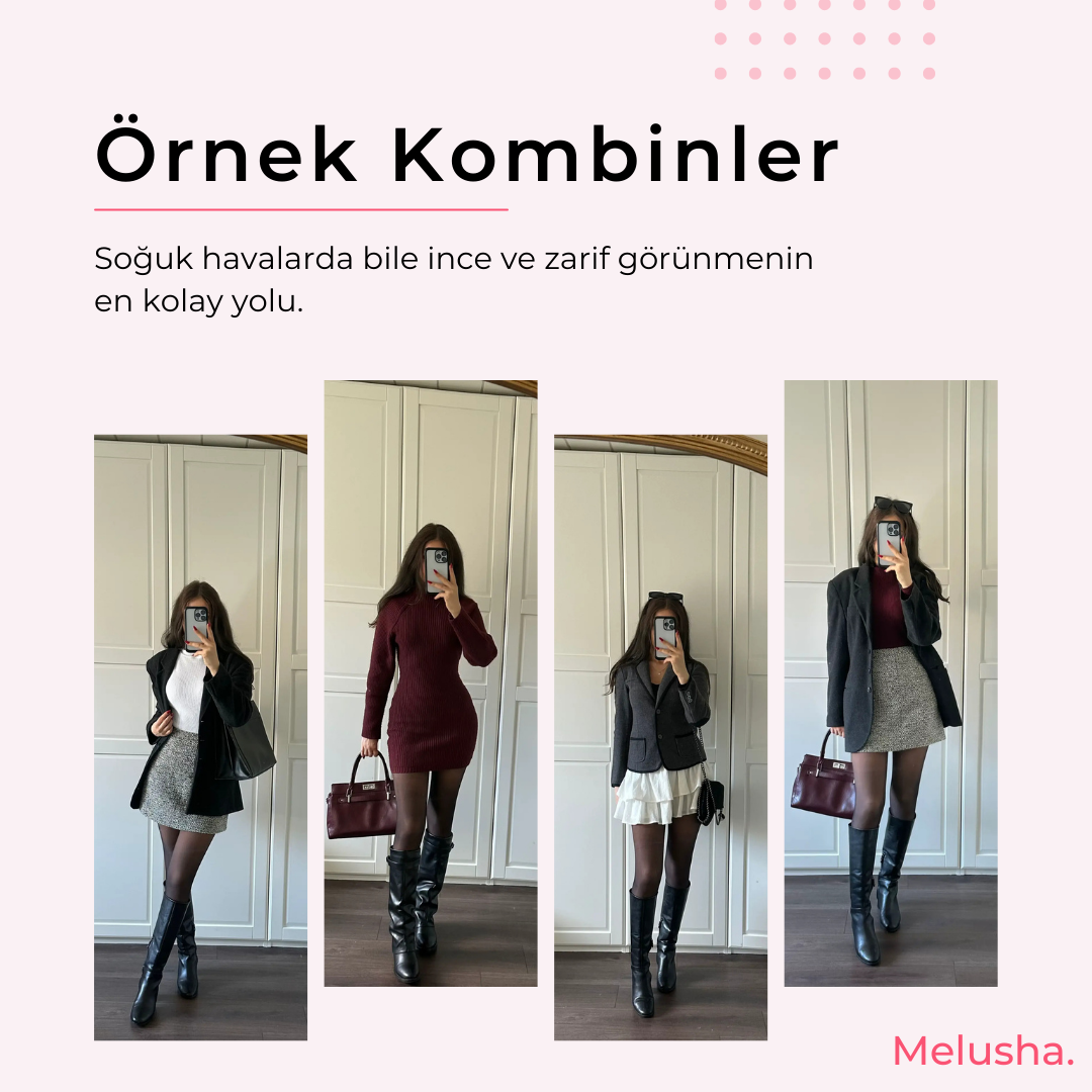 Ten Görünümlü İçi Polarlı Termal Külotlu Çorap